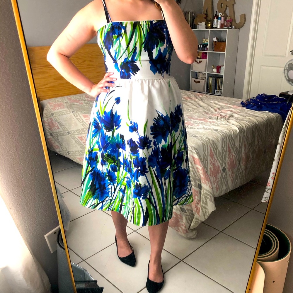 Blue Floral Summer Dress